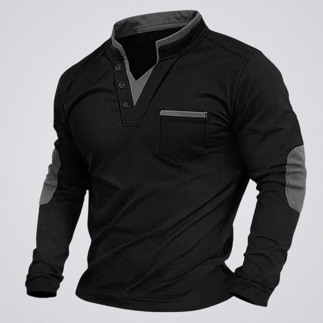 Mauro | Sweat-shirt col V – élégance décontractée et confort intemporel