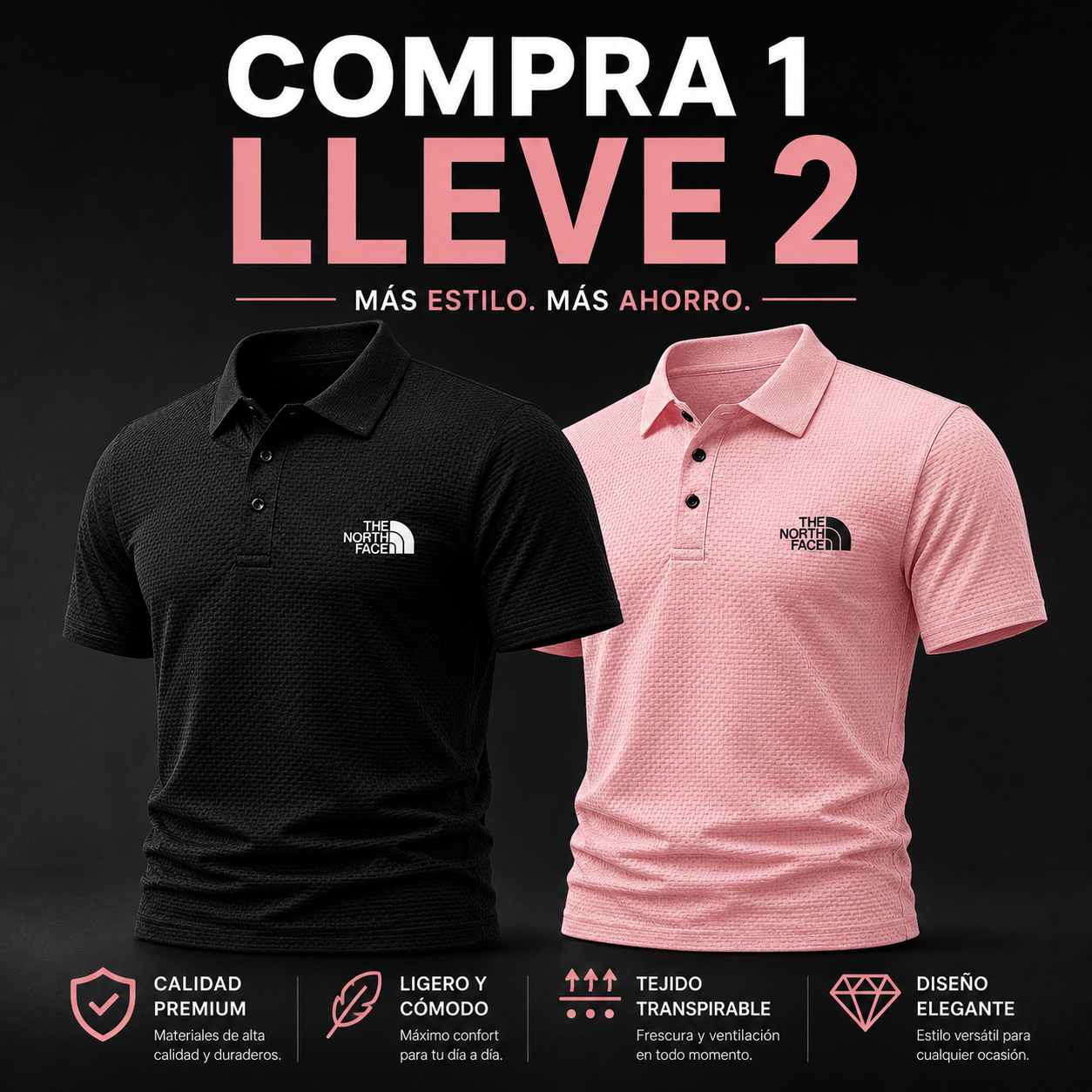 COMPRA 1 Y LLÉVATE 2 Polo Premium TNF 2026