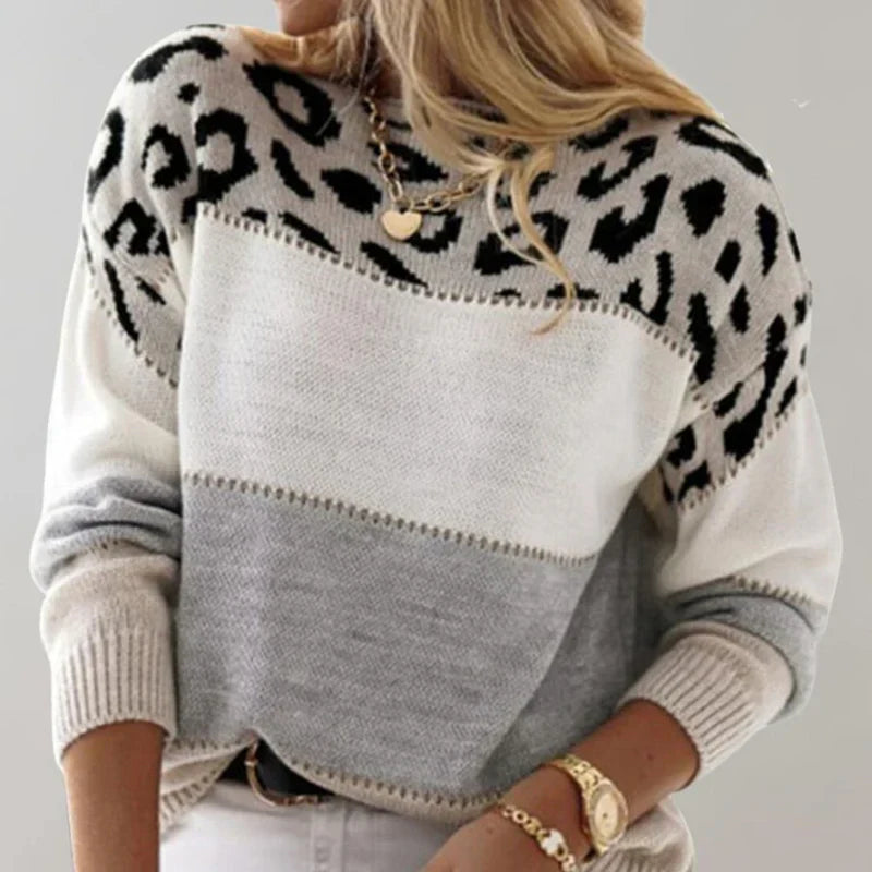 Suéter elegante de leopardo