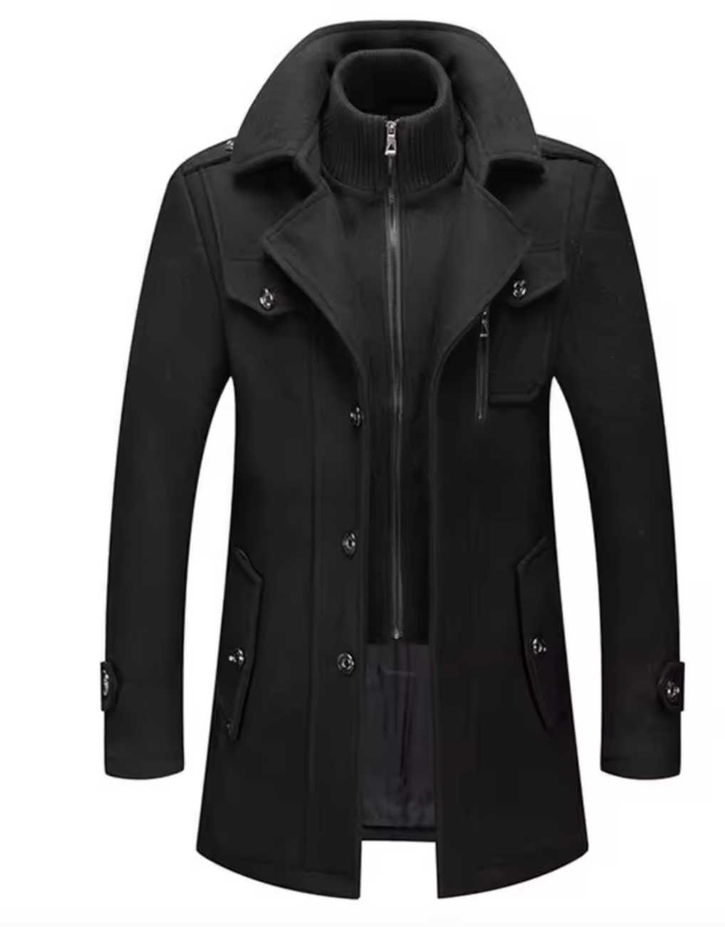 Abrigo de invierno Peaky Blinders | Gabardina de lujo con doble cuello para hombre