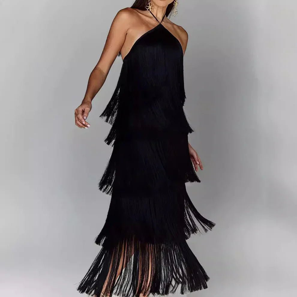 EVA™ VESTIDO DE BORLAS