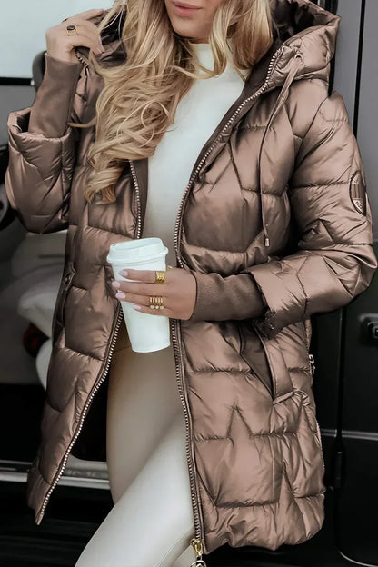 Elisa - Abrigo elegante de invierno con capucha y forro.